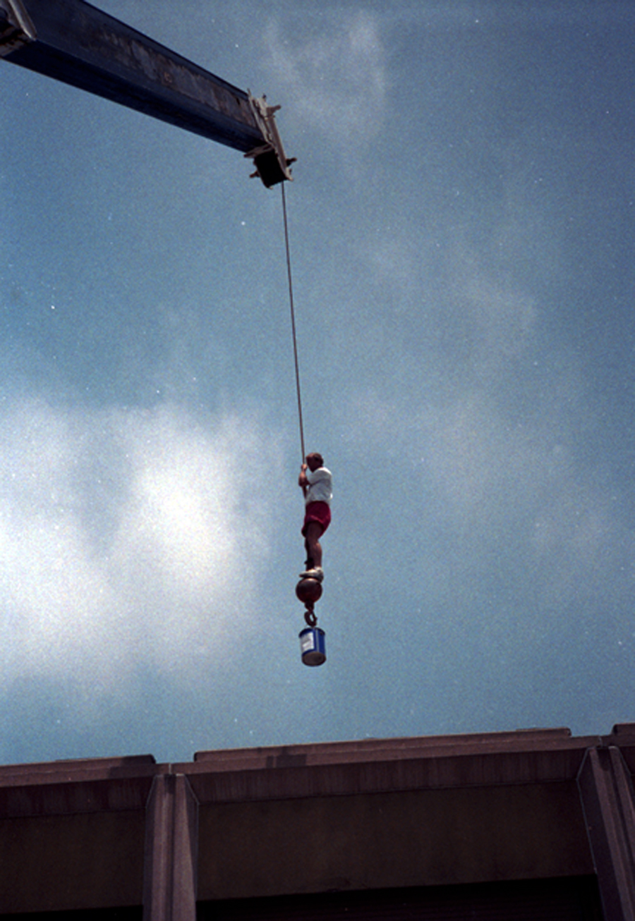 man on crane